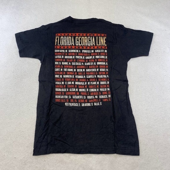 Florida Georgia Line Graphic Tee Thrifted Vintage Style Size S - Picture 6 of 9